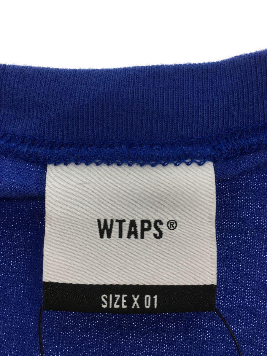 WTAPS◆Tシャツ/1/コットン/BLU/201ATDT-CSM03_画像3