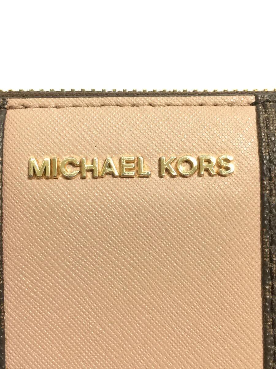 MICHAEL KORS◆長財布/PVC/ブラウン/総柄/レディース/35H8GIJE3B_画像3