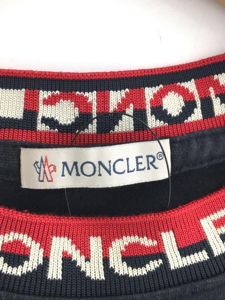 MONCLER◆Tシャツ/XS/コットン/ネイビー/E10918000700 87296/MAGLIA T-Shirt/ネックロゴ_画像3