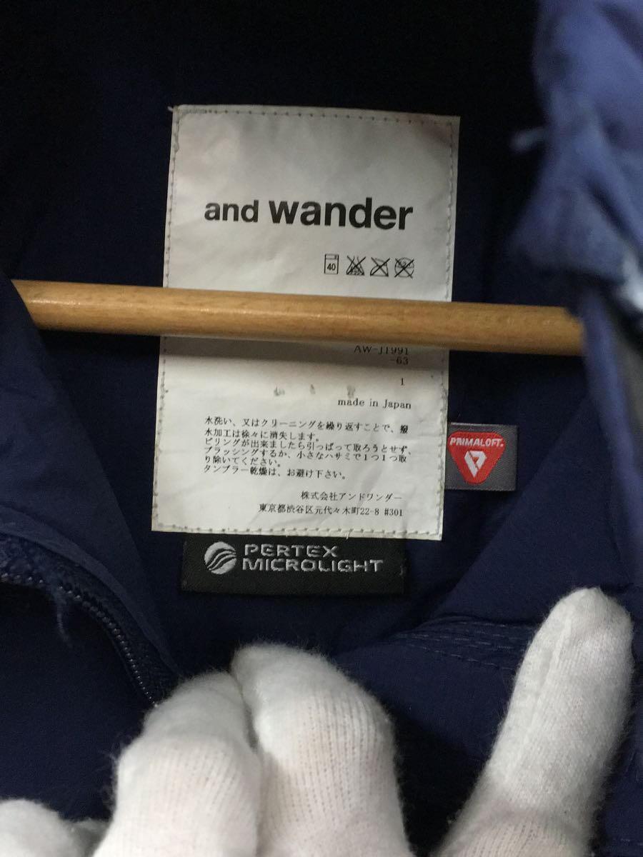and wander◆twill fleece jacket/ジャケット/1/ポリエステル/NVY_画像3