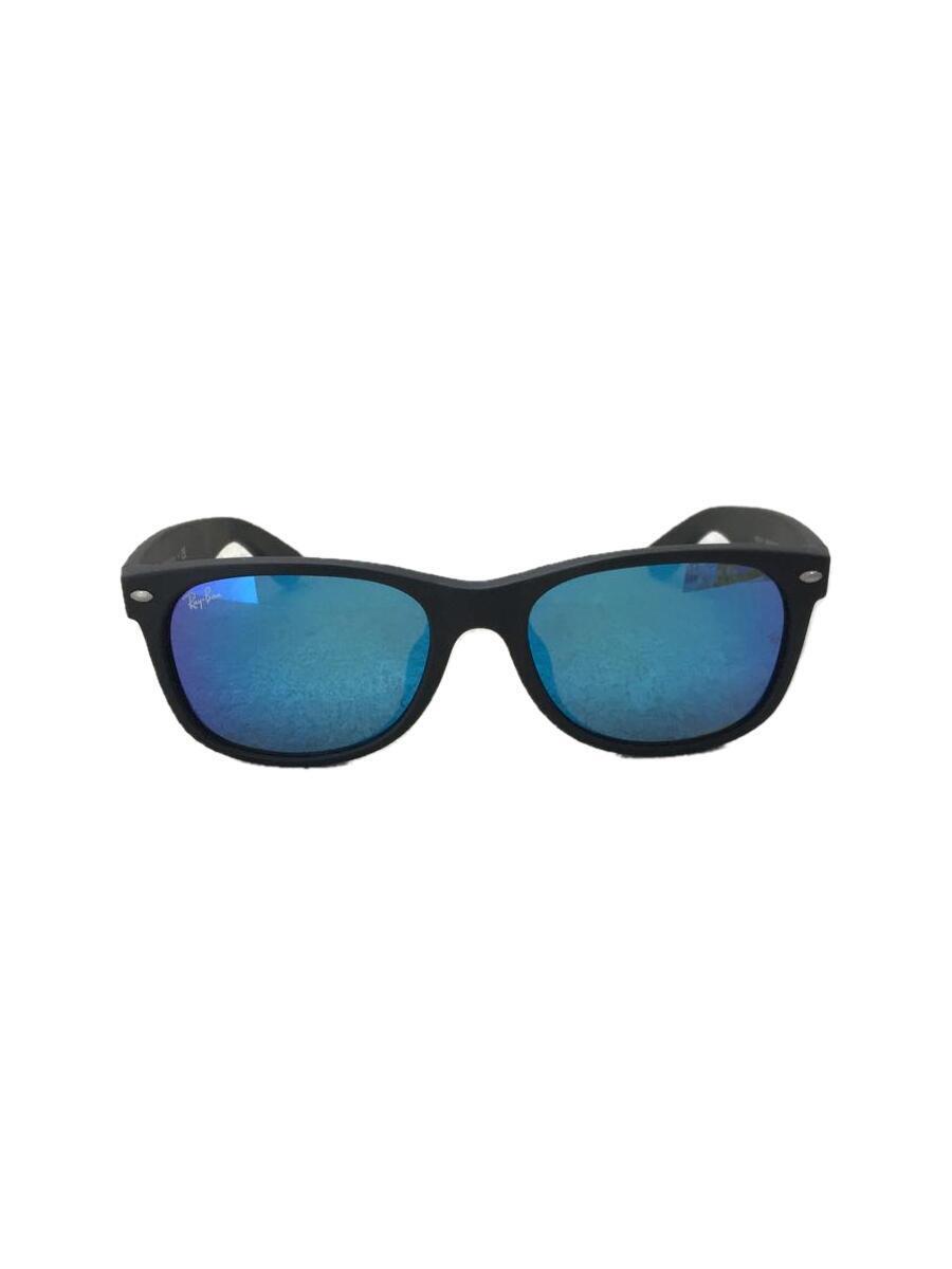 Ray-Ban◆サングラス/ウェリントン/BLK/BLU/メンズ/RB2132-F