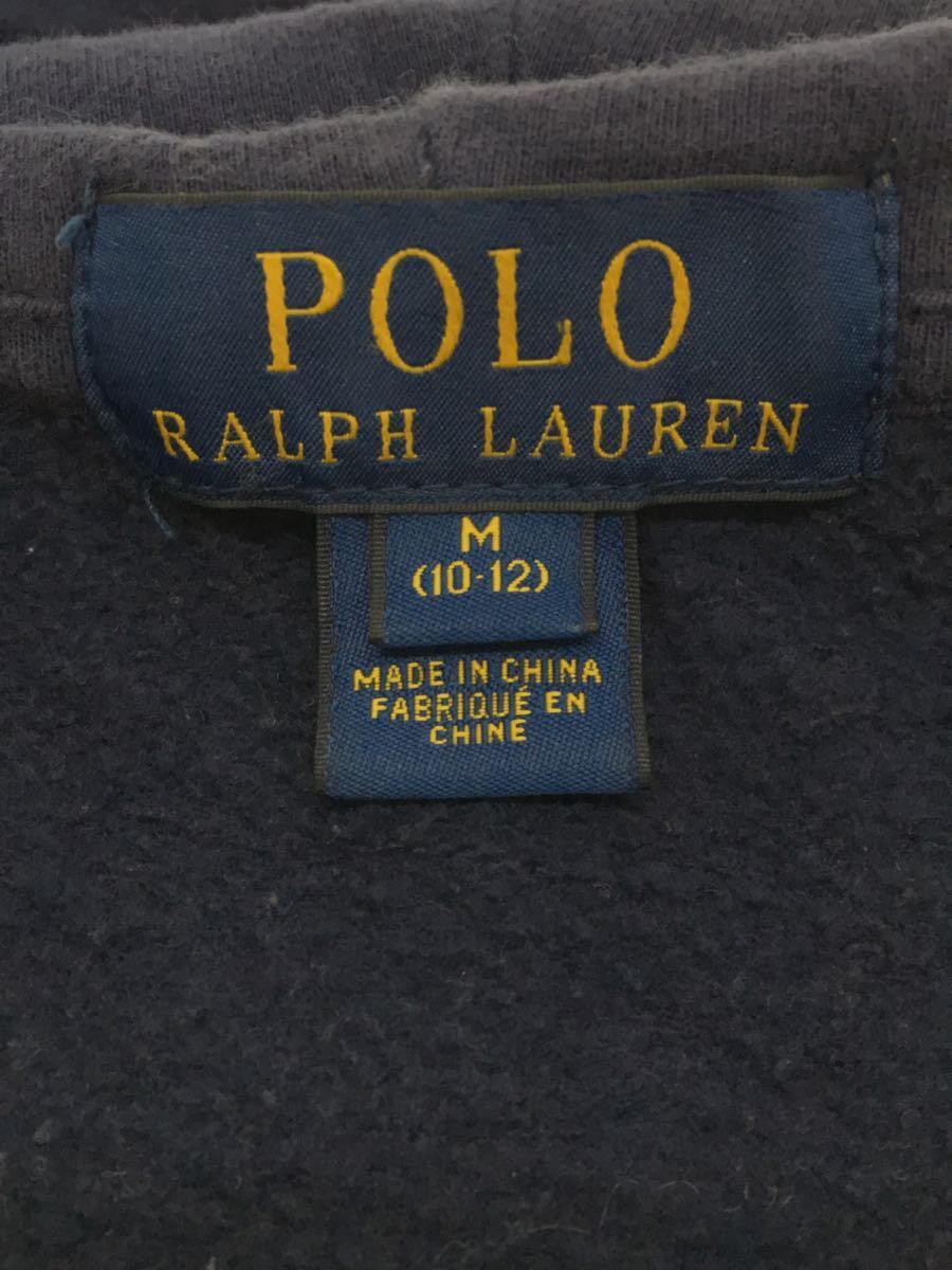 POLO RALPH LAUREN◆ジップパーカー/M/コットン/NVY/無地_画像3