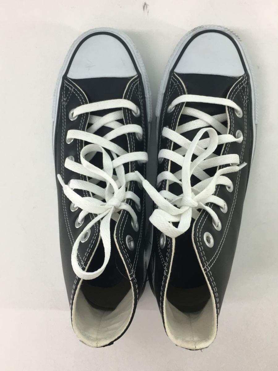 CONVERSE◆LEATHER ALL STAR HI/ハイカットスニーカー/24.5cm/BLK/レザー/1b908_画像3