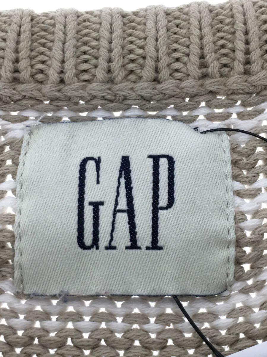 GAP◆セーター(厚手)/XL/コットン/カーキ/ボーダー/90S/oldGAP_画像3