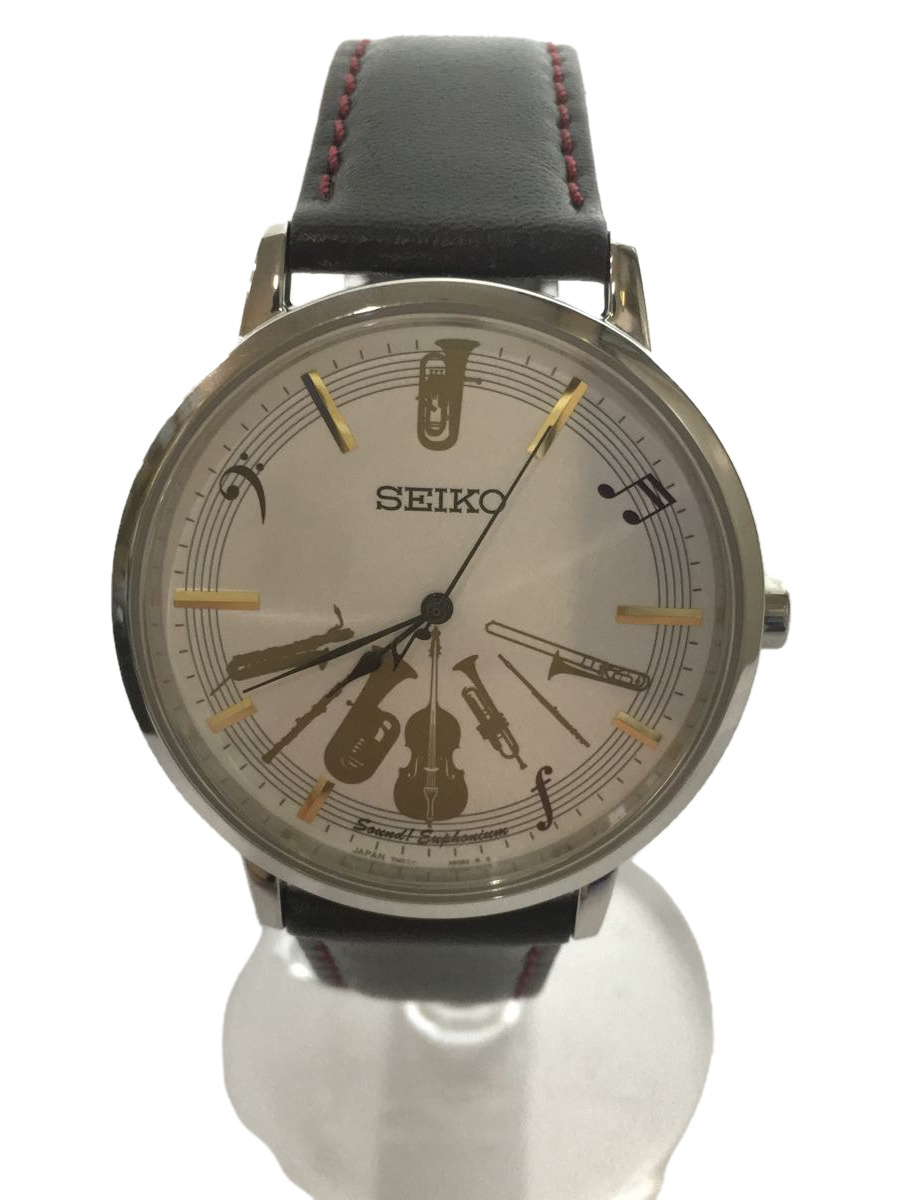 Seiko ◆ Seiko/Quartz Watch/Analog/Leather/SLV/BRW