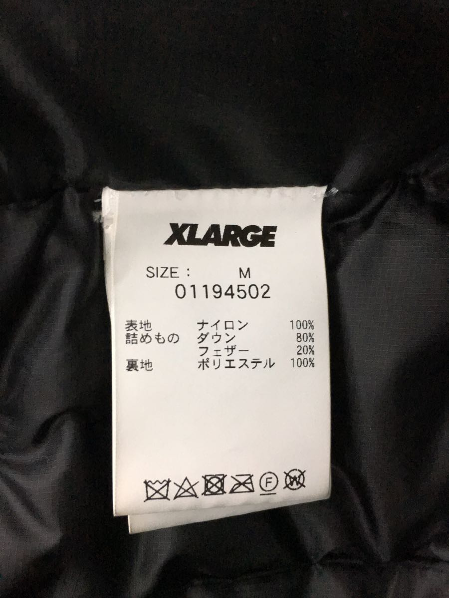 X-LARGE◆ダウンジャケット/M/ナイロン/グリーン/HOODED FRONT POCKET DOWN JACKET_画像4