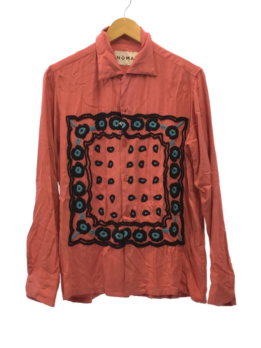 超安い NOMA SHIRT HAND-EMBROIDERY t.d.◇長袖シャツ/1/レーヨン/PNK