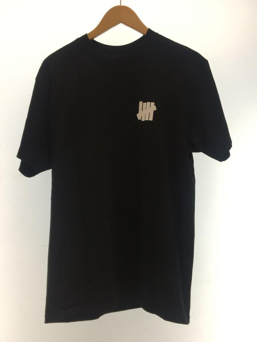 UNDEFEATED◆Tシャツ/M/コットン/ブラック/黒/プリント/プリント割れ有_画像1