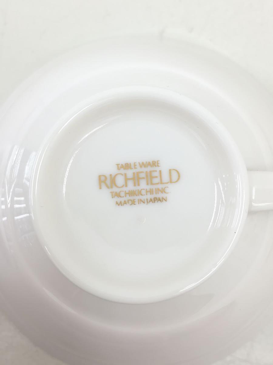 たち吉◆カップ&ソーサー/TABLE WARE/RICHFIELD/5点セット/ホワイト/ピンク_画像6