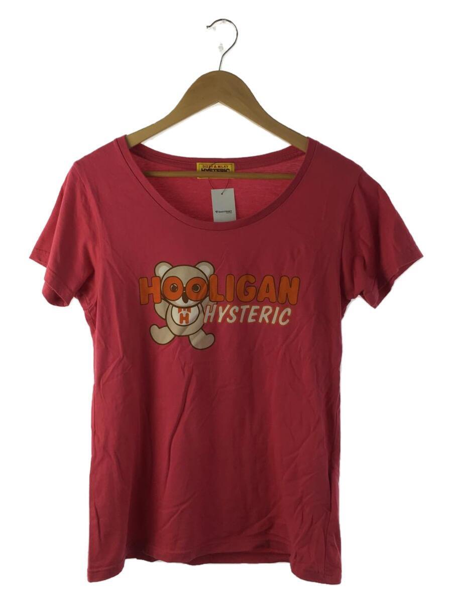 HYSTERIC GLAMOUR◆半袖カットソー/FREE/コットン/ピンク/01232CT02/HOOLIGAN Tシャツ_画像1