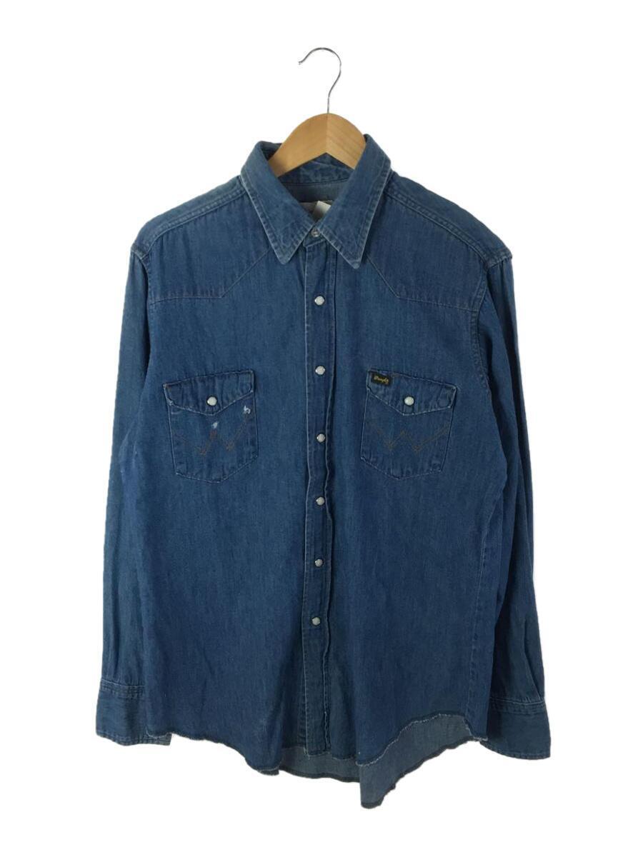 WRANGLER◆70s/Denim Western Shirts/長袖シャツ/16.5/デニム/IDG_画像1