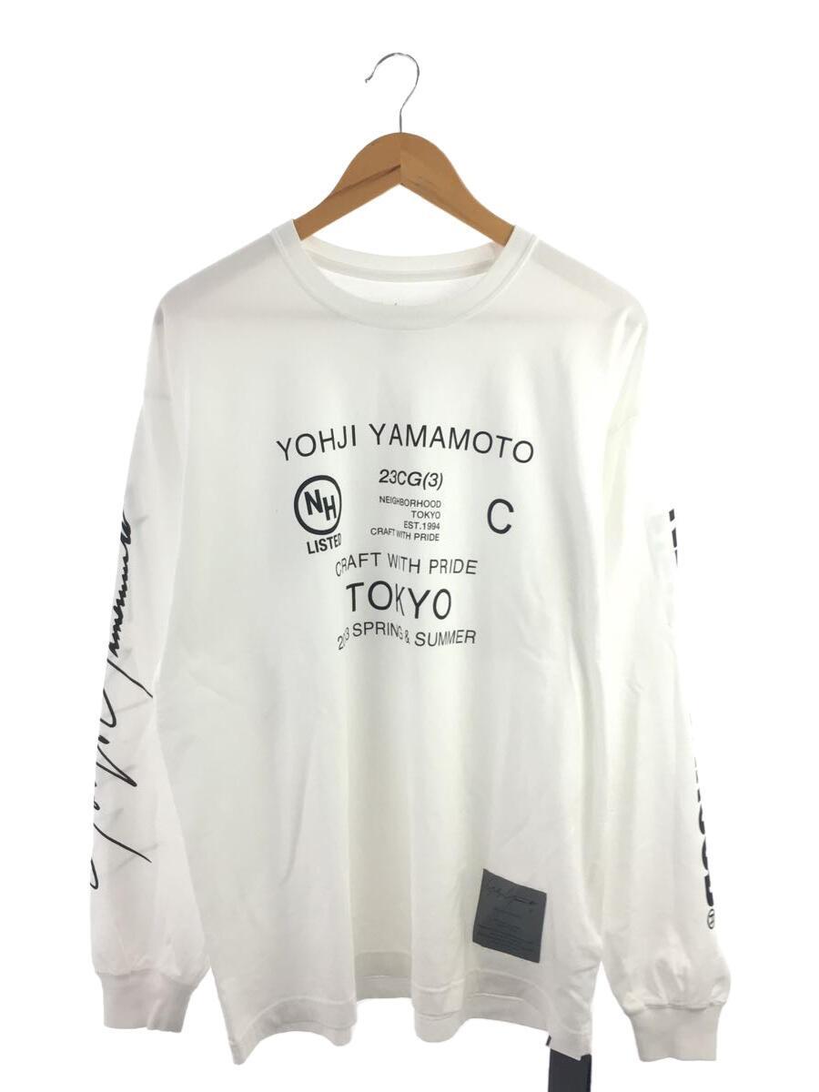 NEIGHBORHOOD◆× yohji yamamoto POUR HOMME/LSTシャツ/L/コットン/WHT