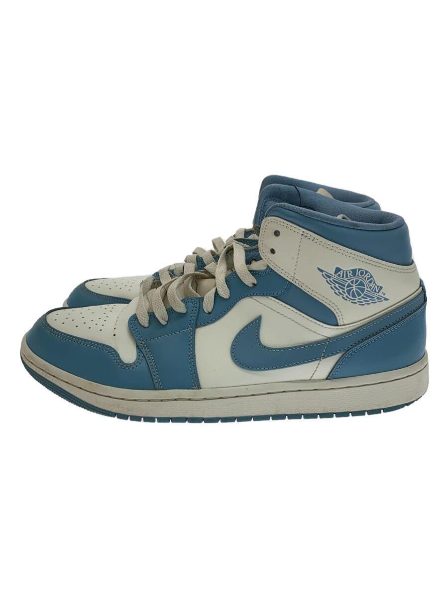 NIKE◆AIR JORDAN 1 MID_エア ジョーダン 1 ミッド/29cm/BLU/ブルー/青