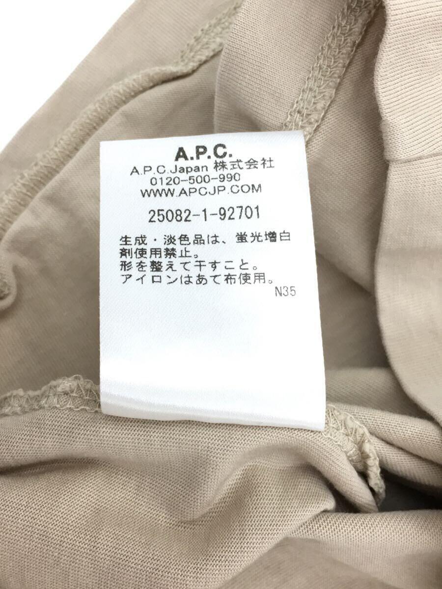 A.P.C.◆ポケットロゴT/Tシャツ/S/コットン/BEG/25082-1-92701_画像5