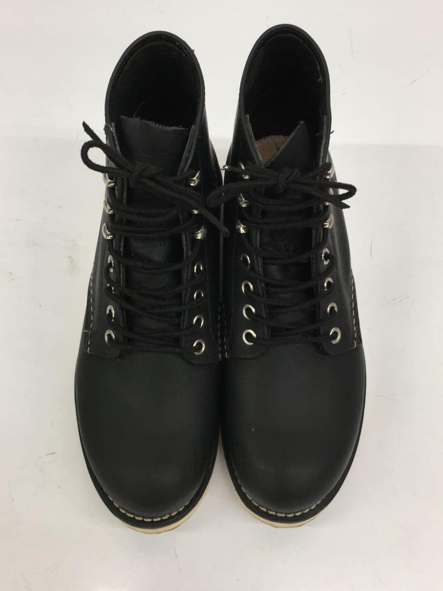 RED WING◆ブーツ/23cm/BLK/レザー/D8165の画像7