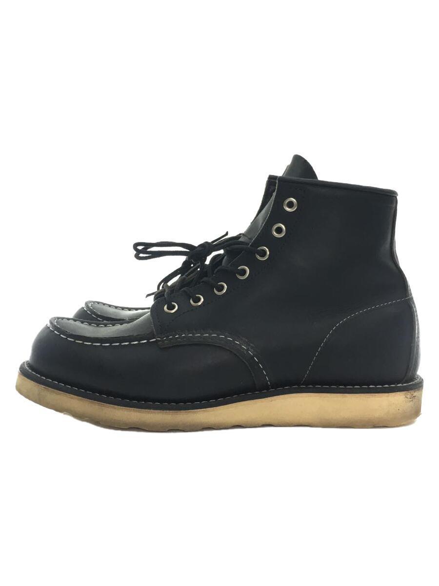 RED WING◆6 CLASSIC MOC/レースアップブーツ/US8.5/BLK/レザー/9075