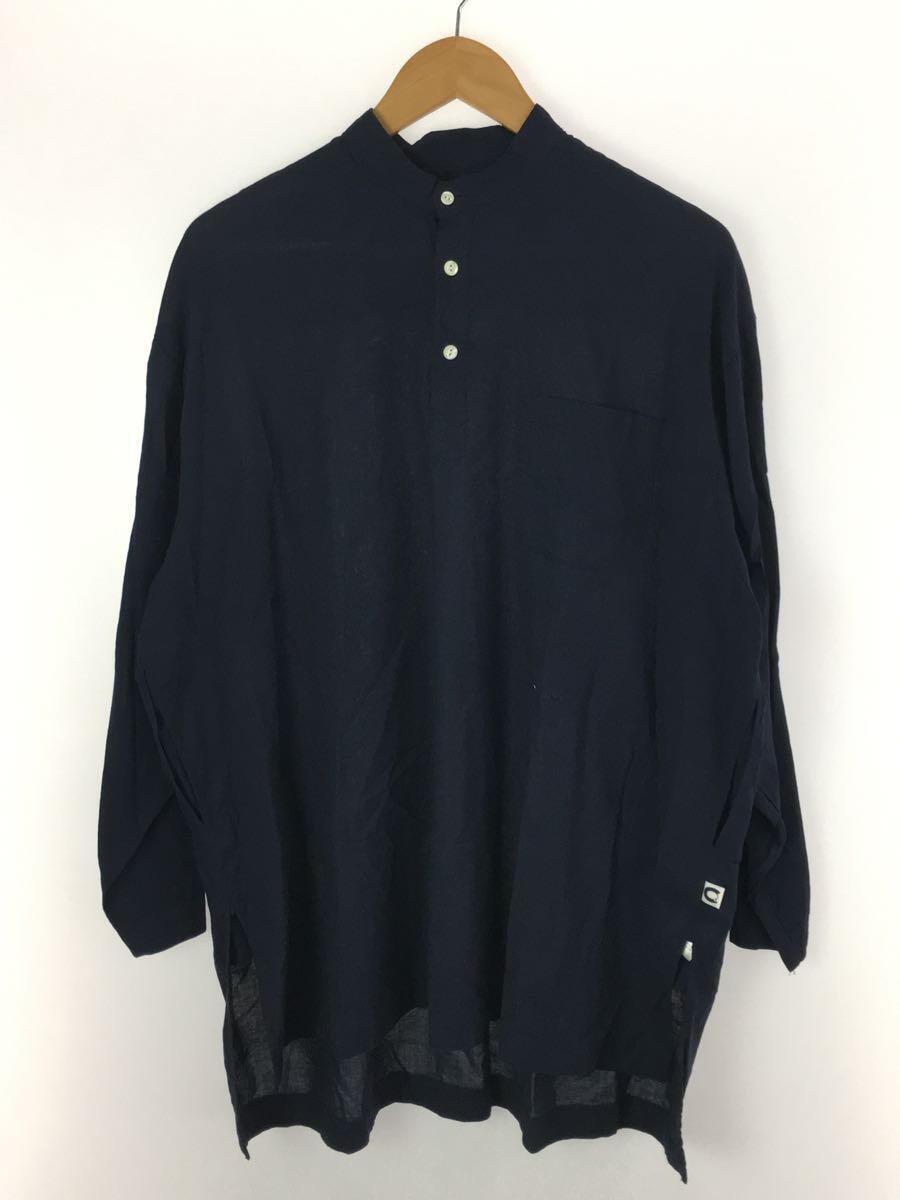 CAHLUMN/Cotton Linen Pullover Shirt/長袖シャツ/M/コットン/NVY