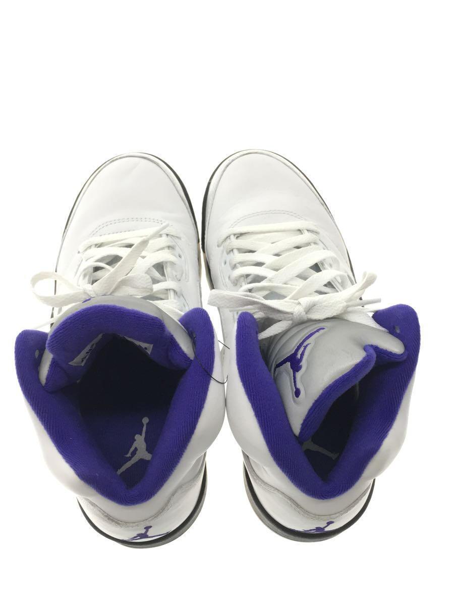 NIKE◆Air Jordan 5 Dark Concord_DD0587-141/25cm/WHT_画像3