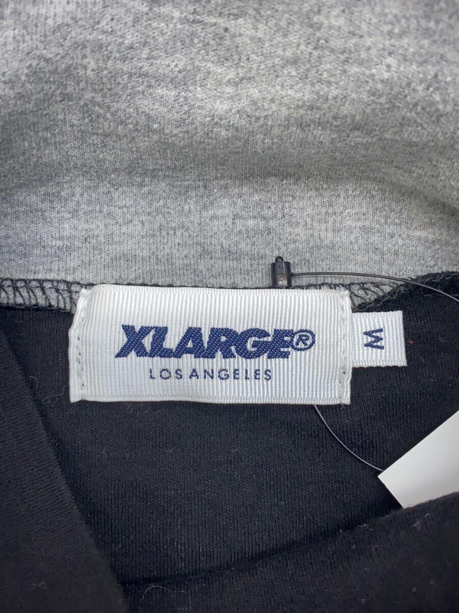 X-LARGE◆長袖Tシャツ/M/コットン/BLK/無地/01154301_画像3