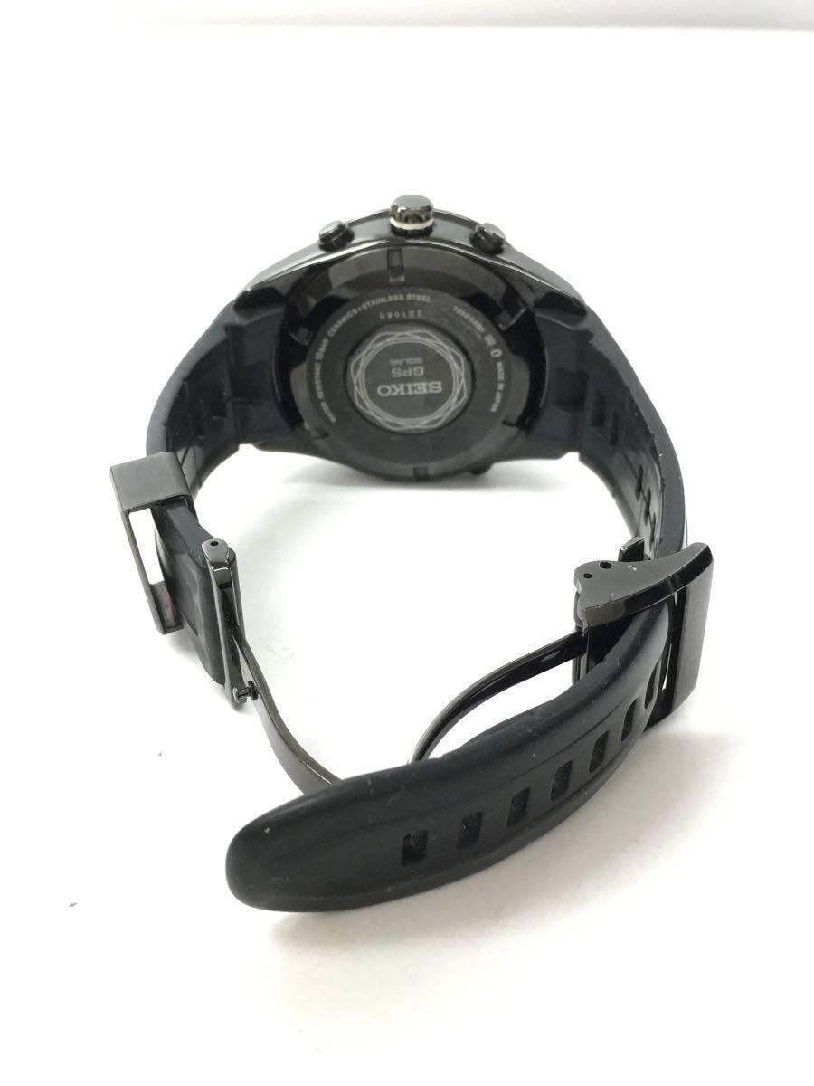 SEIKO◆ソーラー腕時計/アナログ/7x52-0AB0/ブラック/黒/セイコー/アストロン_画像4