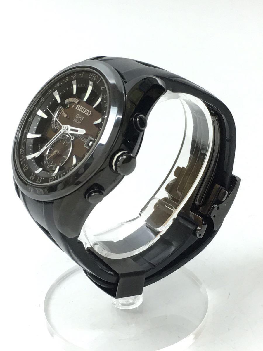 SEIKO◆ソーラー腕時計/アナログ/7x52-0AB0/ブラック/黒/セイコー/アストロン_画像2