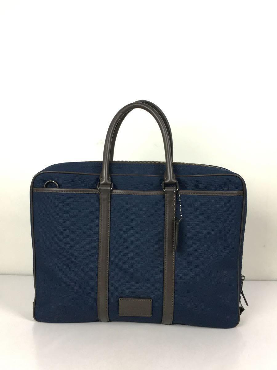 世界的に COACH◇ブリーフケース/キャンバス/ネイビー/23808/ ブリーフ