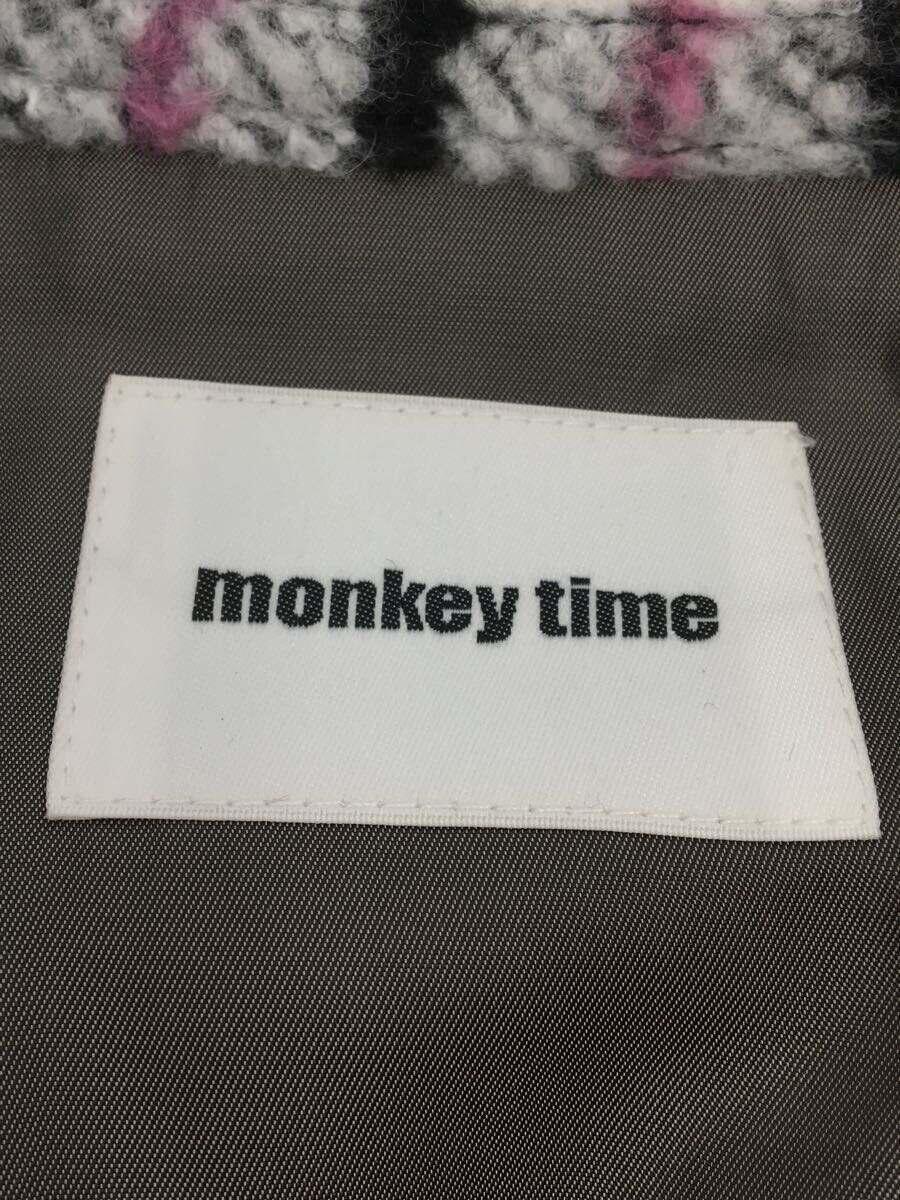 MONKEY TIME◆モンキータイム/コート/L/アクリル/マルチカラー/チェック/8325-199-1172/ジャケット_画像3