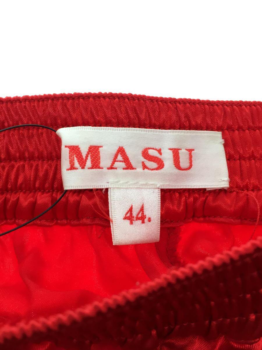 MASU◆ストレートパンツ/-/レーヨン/RED/無地/MMSS-PT1423 MASU◆ストレートパンツ/-/レーヨン/RED/無地/MMSS-PT1423