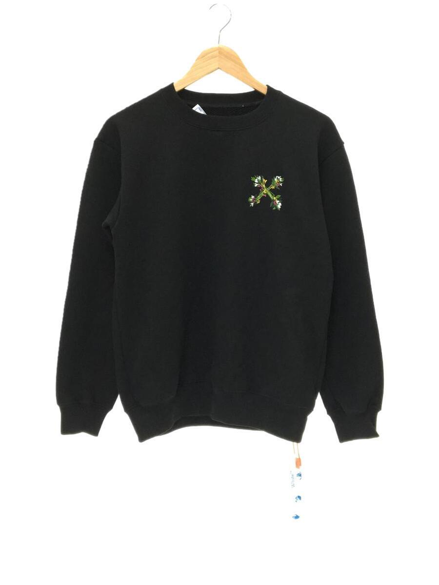 OFF-WHITE◆flowers arrows/スウェット/S/コットン/BLK/無地/OWBA04E20JER002