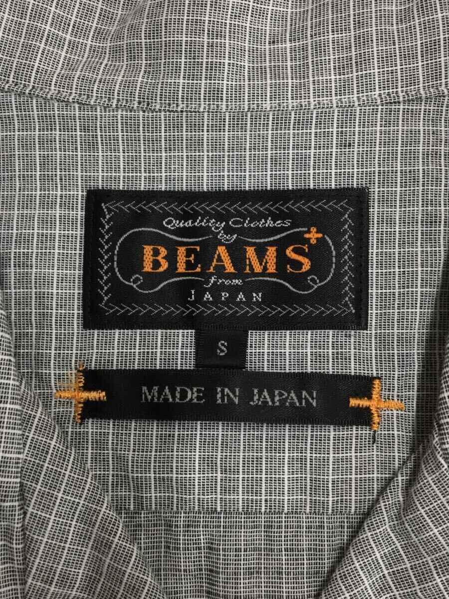 BEAMS +◆長袖シャツ/S/コットン/GRY/チェック/11-11-5209-139_画像3