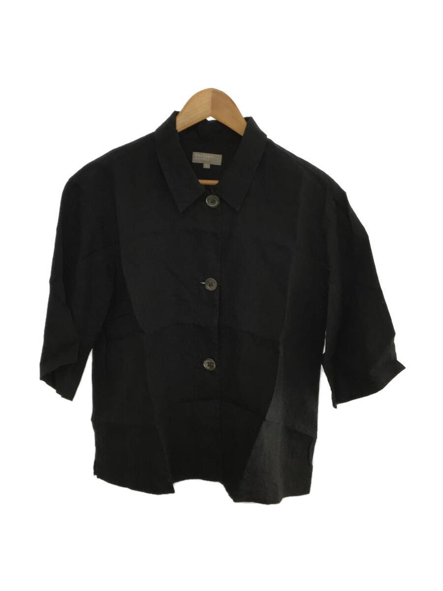 MARGARET HOWELL◆SHIRTING LINENI/1/リネン/BLK/無地/578-2153011