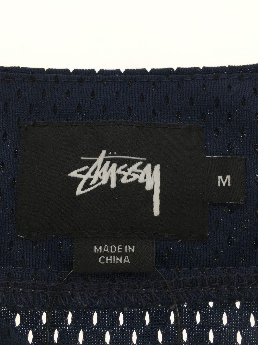 STUSSY◆半袖シャツ/M/ポリエステル/NVY_画像3