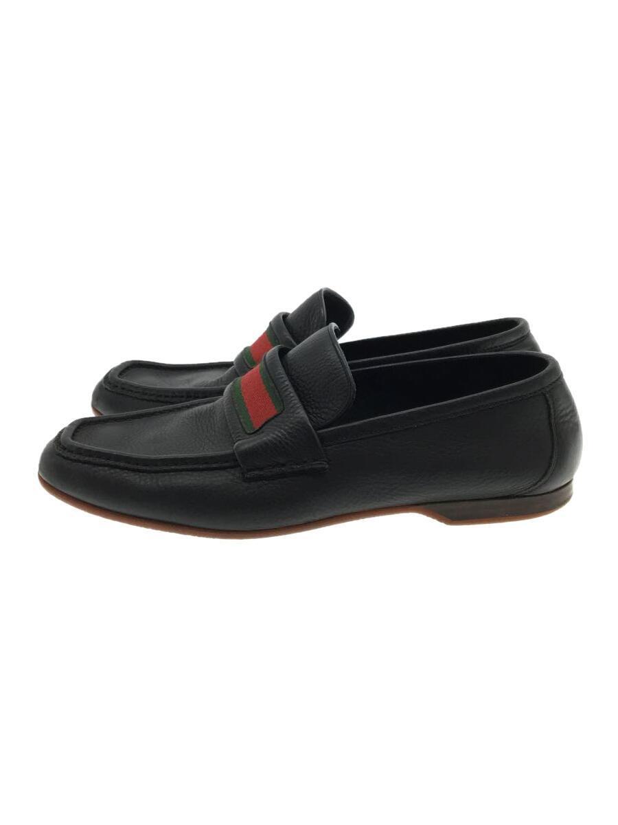 魅了 GUCCI◇ローファー/41/ブラック/レザー/踵スレ有 27.0cm