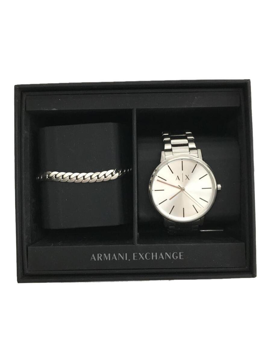 ARMANI EXCHANGE◆クォーツ腕時計ブレスレットセット/アナログ/ステンレス/ブレスレット素材スチール