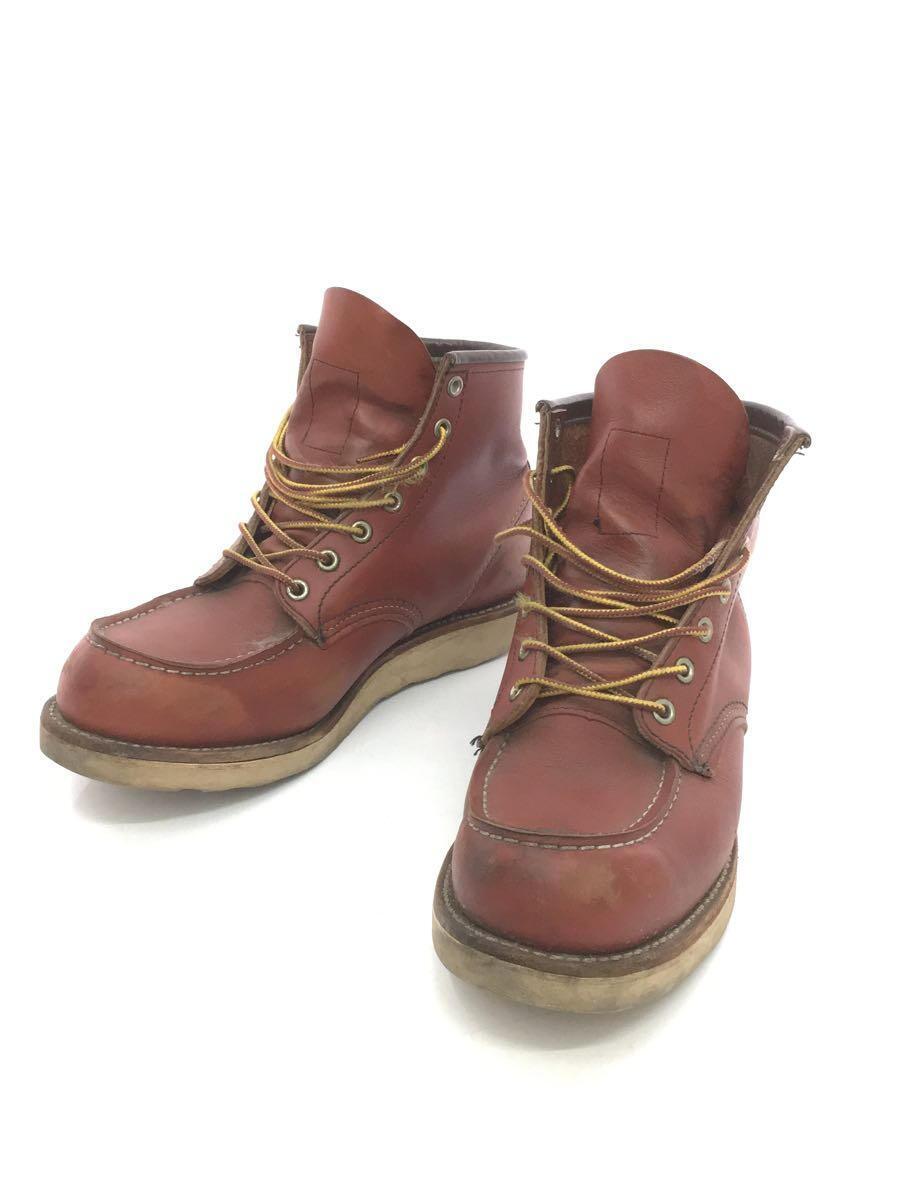 RED WING◆レースアップブーツ・6インチクラシックモックトゥ/US8.5/RED/レザー_画像2
