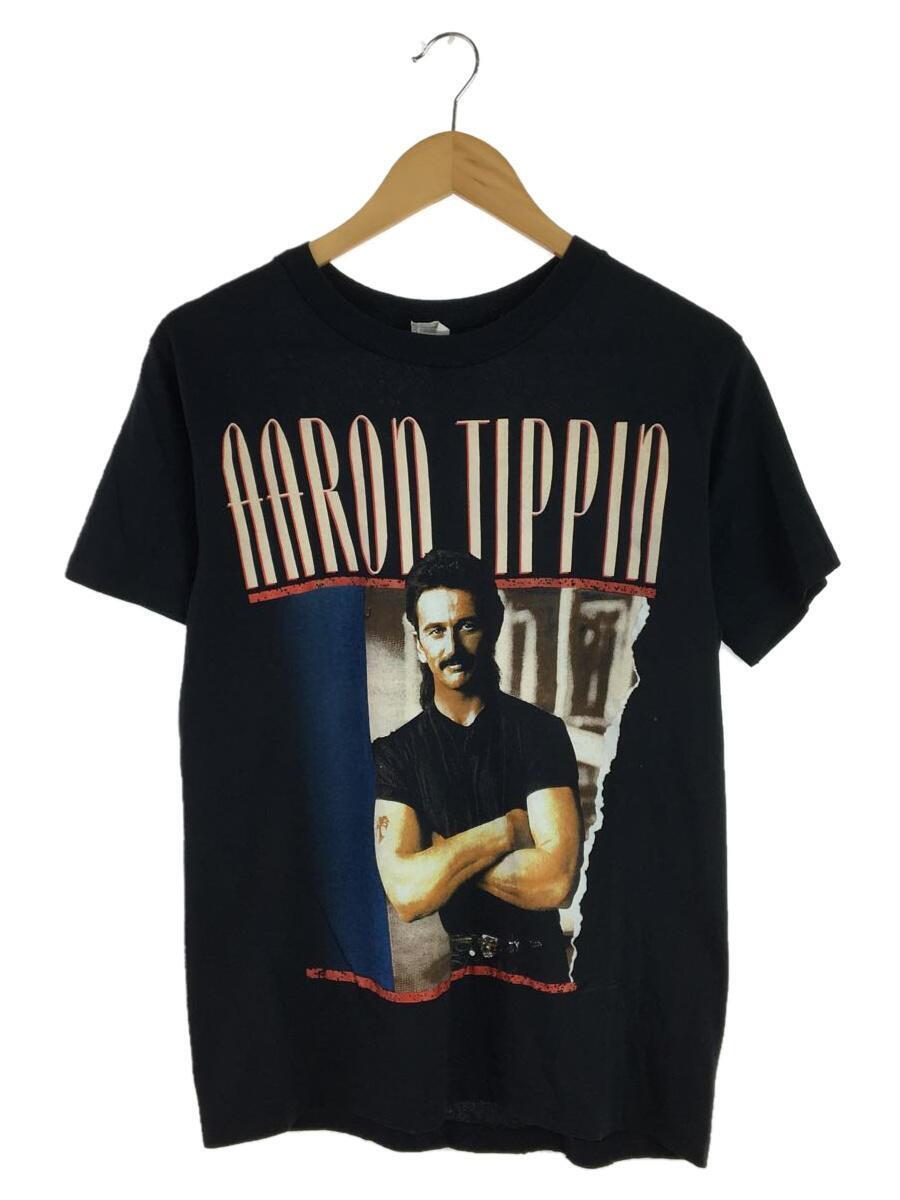 ANVIL◆Tシャツ/M/ポリエステル/BLK/AARON TIPPIN/USA製/80s～90s