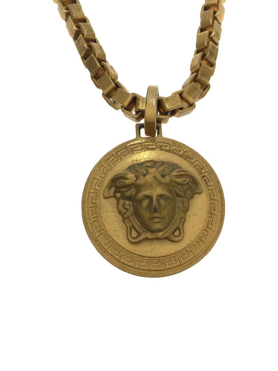 VERSACE◆メデューサ/ネックレス/-/GLD/トップ有/メンズの画像1