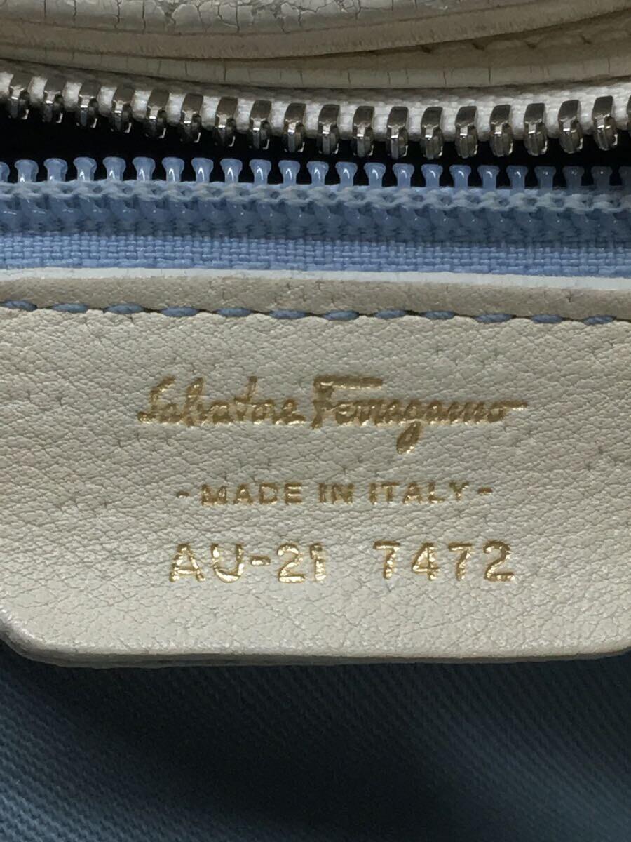 Salvatore Ferragamo◆サルヴァトーレフェラガモ/トートバッグ/レザー/アイボリー_画像5