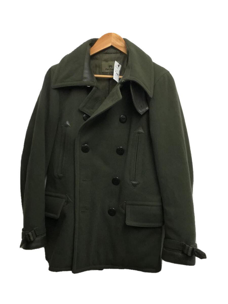 Nigel Cabourn◆MILITARY P-COAT/ピーコート/46/ウール/GRN/8040000002_画像1