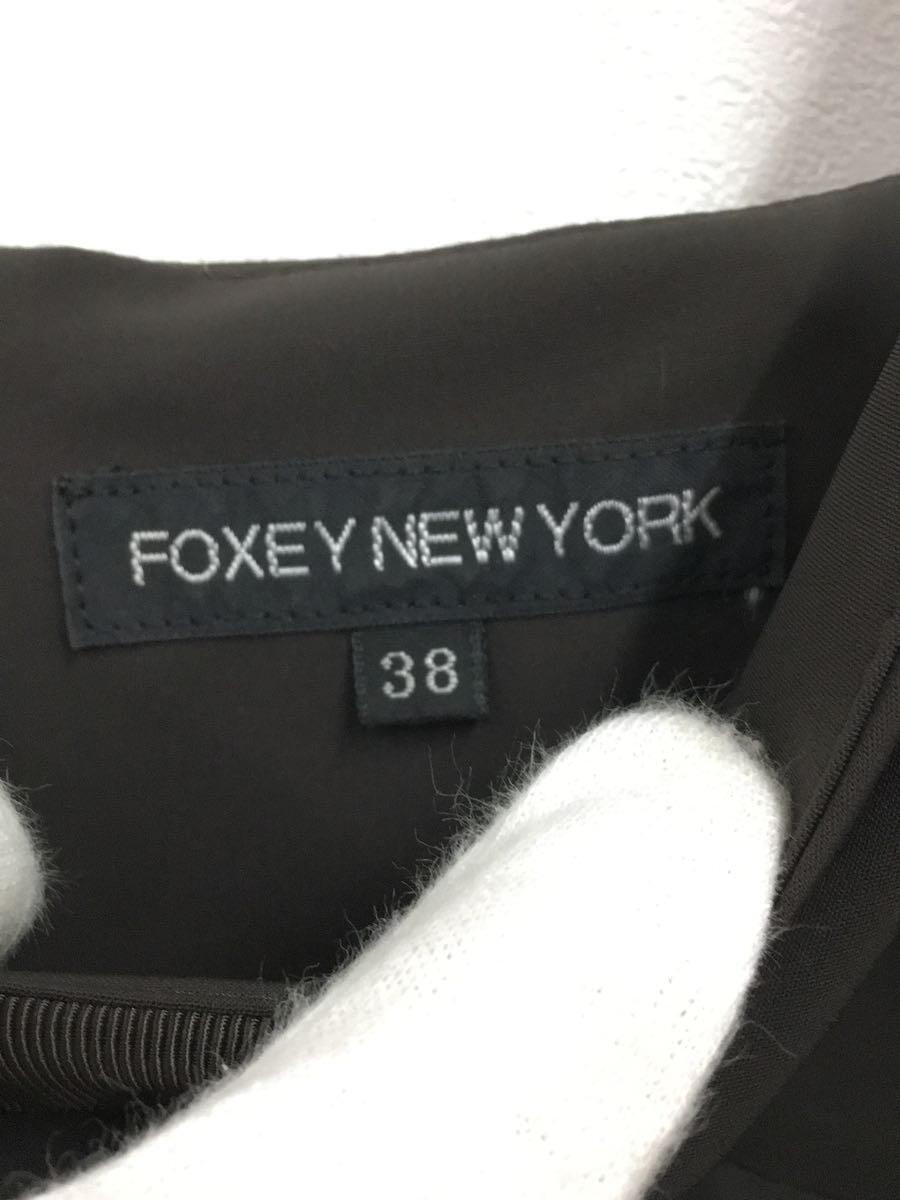 FOXEY NEWYORK◆ノースリーブワンピース/38/ポリエステル/BLK/22078-ACRAI1200_画像3