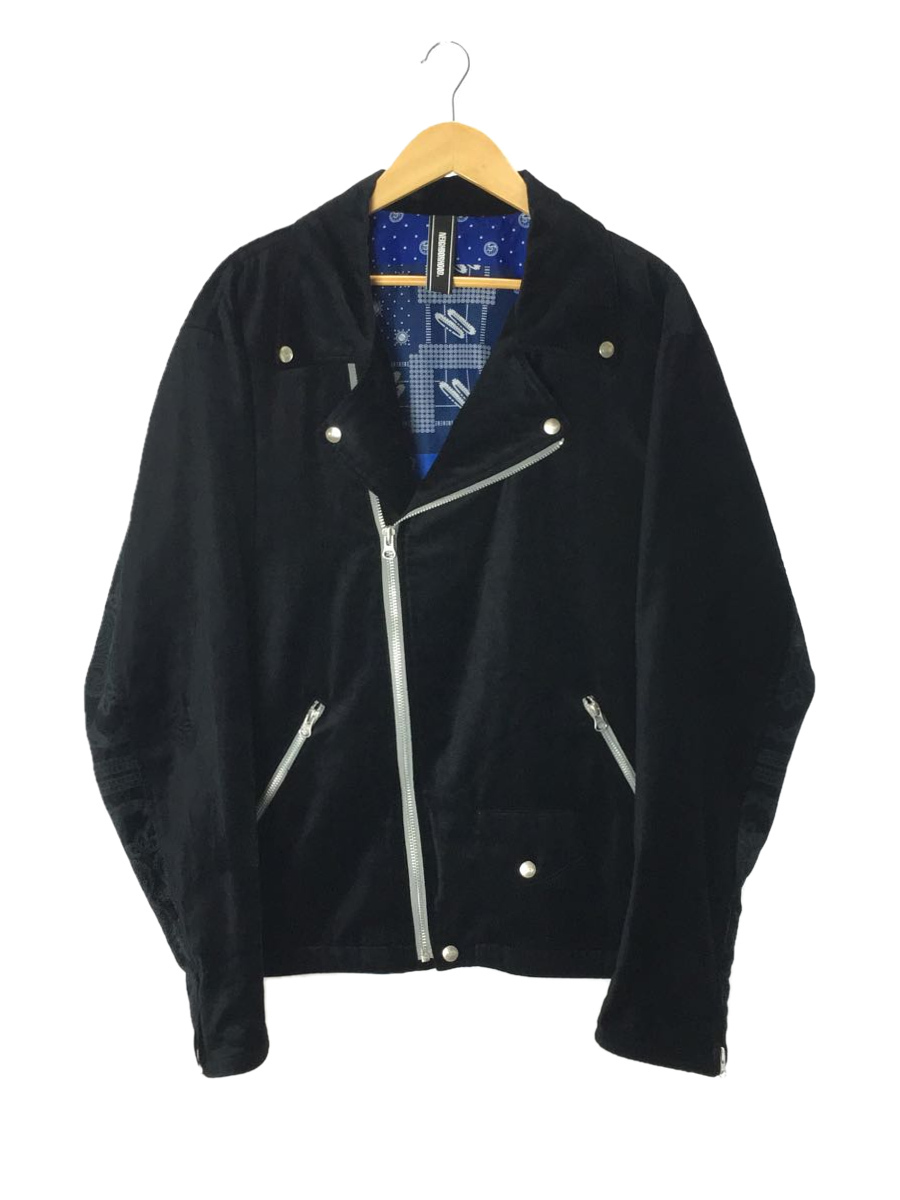 NEIGHBORHOOD◇21SS/RIDERS/CR-JKT/ベロアダブルライダースジャケット