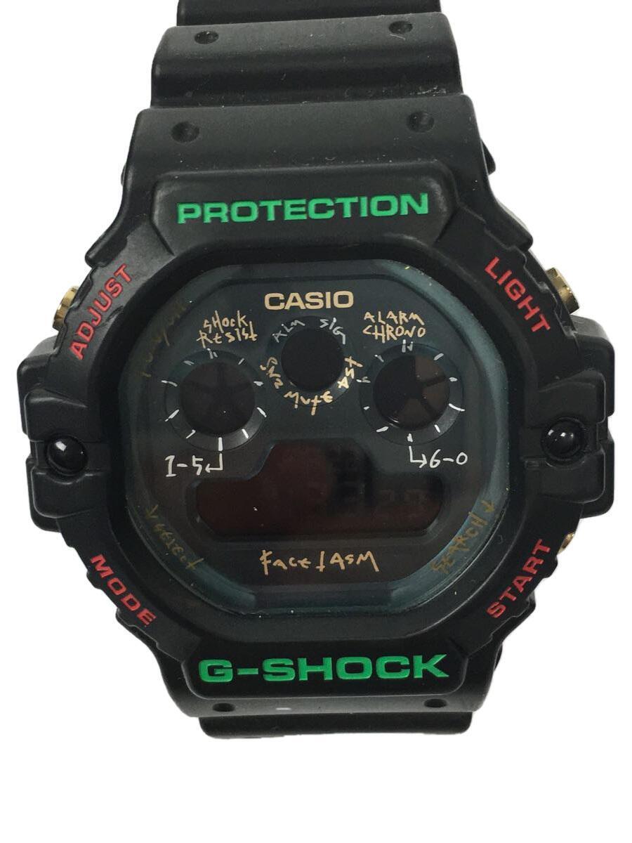 CASIO◆クォーツ腕時計_G-SHOCK/デジタル/BLU/BLK