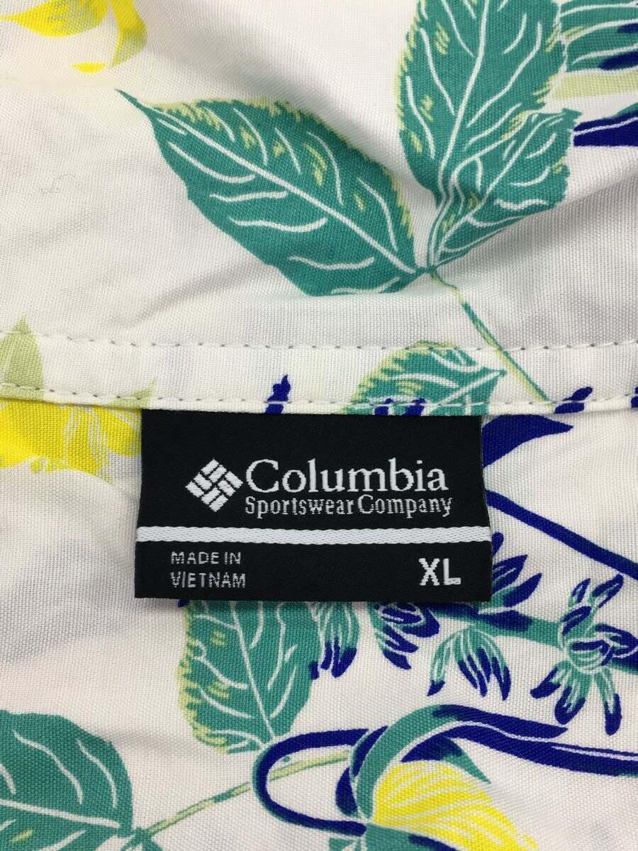 Columbia◆アロハシャツ_PM1932/XL/レーヨン/WHT/総柄_画像3