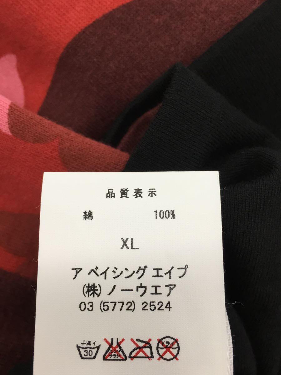 A BATHING APE◆Tシャツ/XL/コットン/RED/カモフラ_画像4