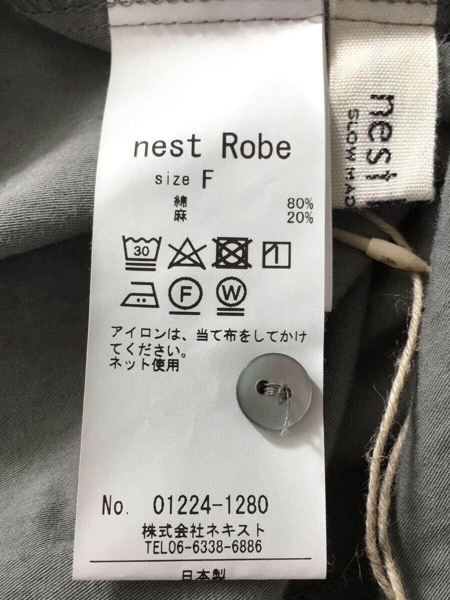 nest Robe◆ノースリーブワンピース/FREE/コットン/GRY/無地/01224-1280_画像3