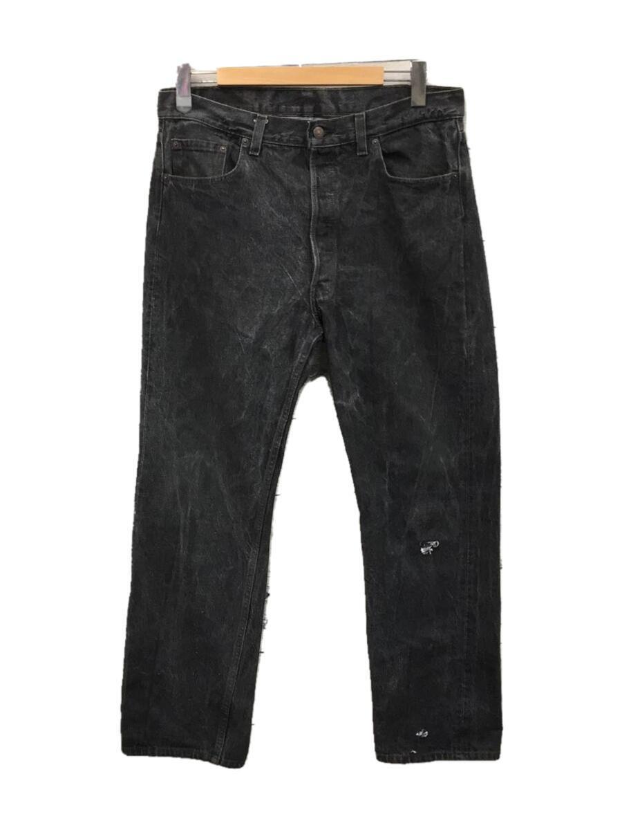一部予約販売中】 Levi's◇ボトム/36/デニム/BLK/W36 L30/501/USA製/先