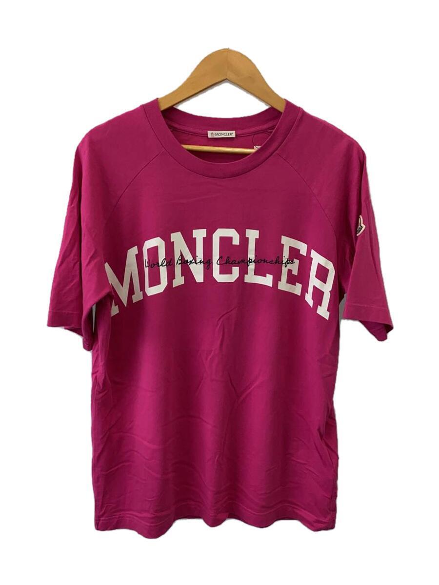 値引きする MONCLER◇Tシャツ/S/コットン/PNK/プリント/I20918C00024