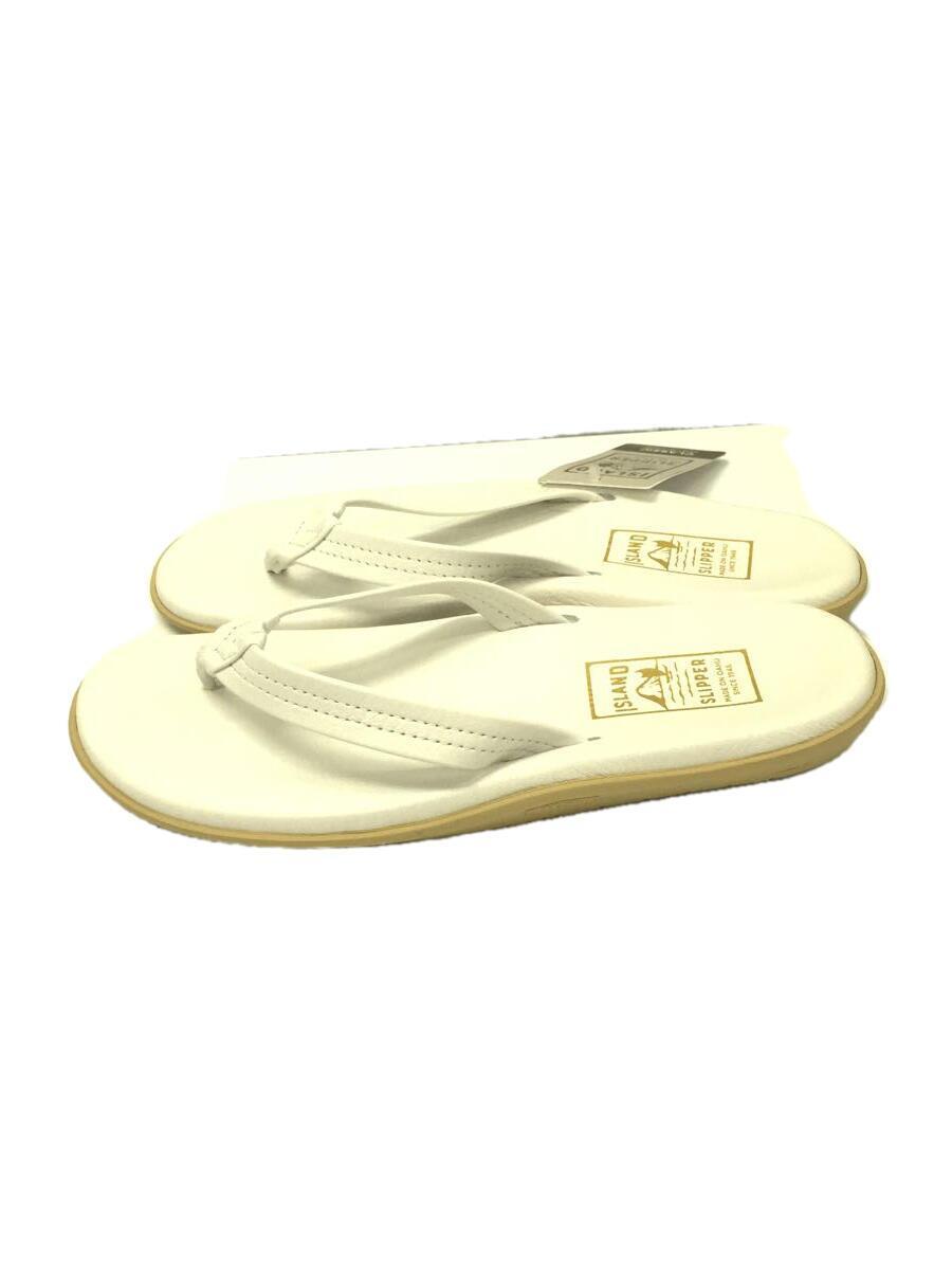 定番の中古商品 ISLAND Slipper◆ナロートングサンダル/サンダル/US10/WHT/レザー/PT203UR01-UM05 28.0cm以上