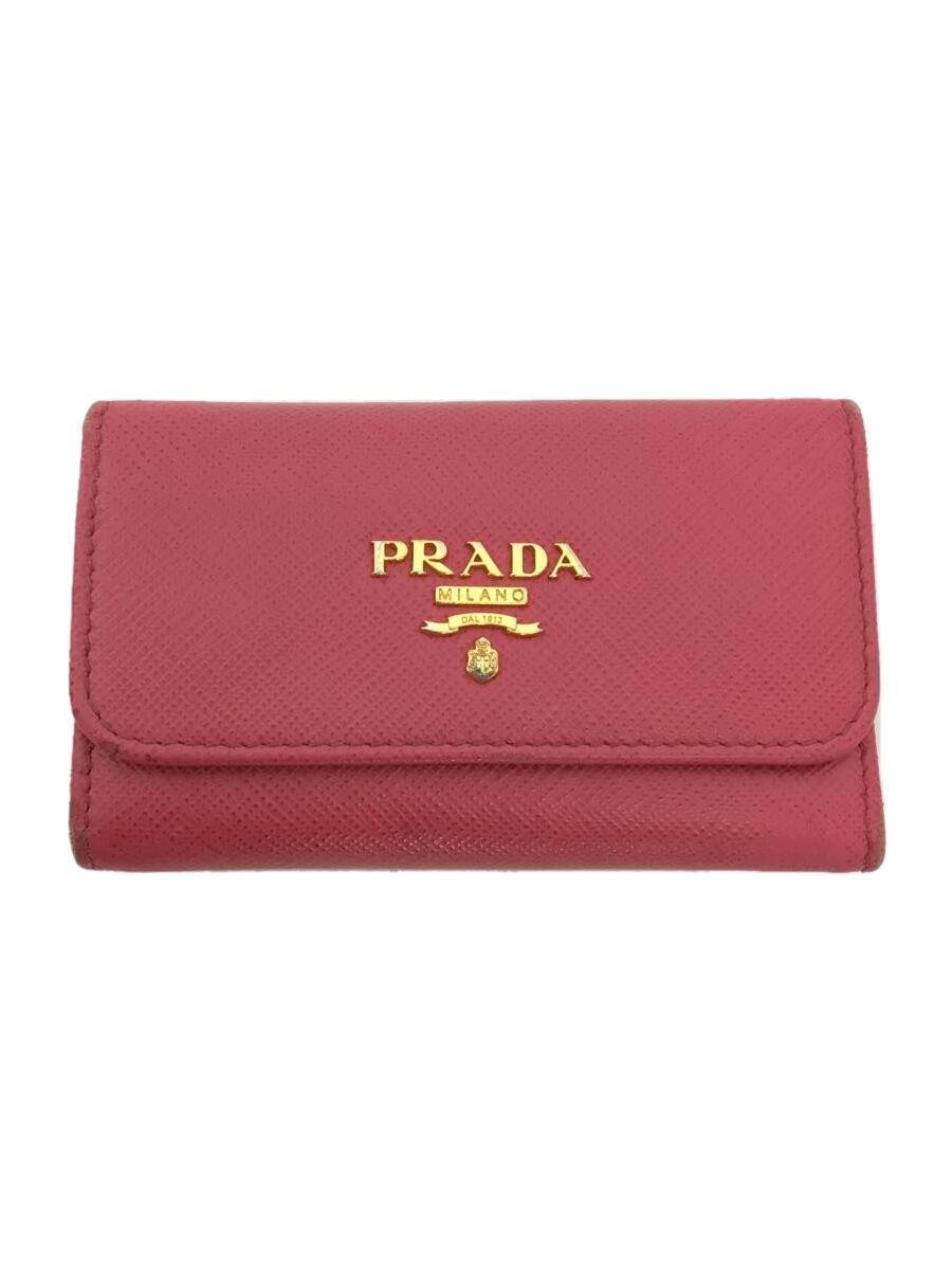 PRADA◆サフィアーノ/キーケース/6連/ピンク/1PG222_画像1