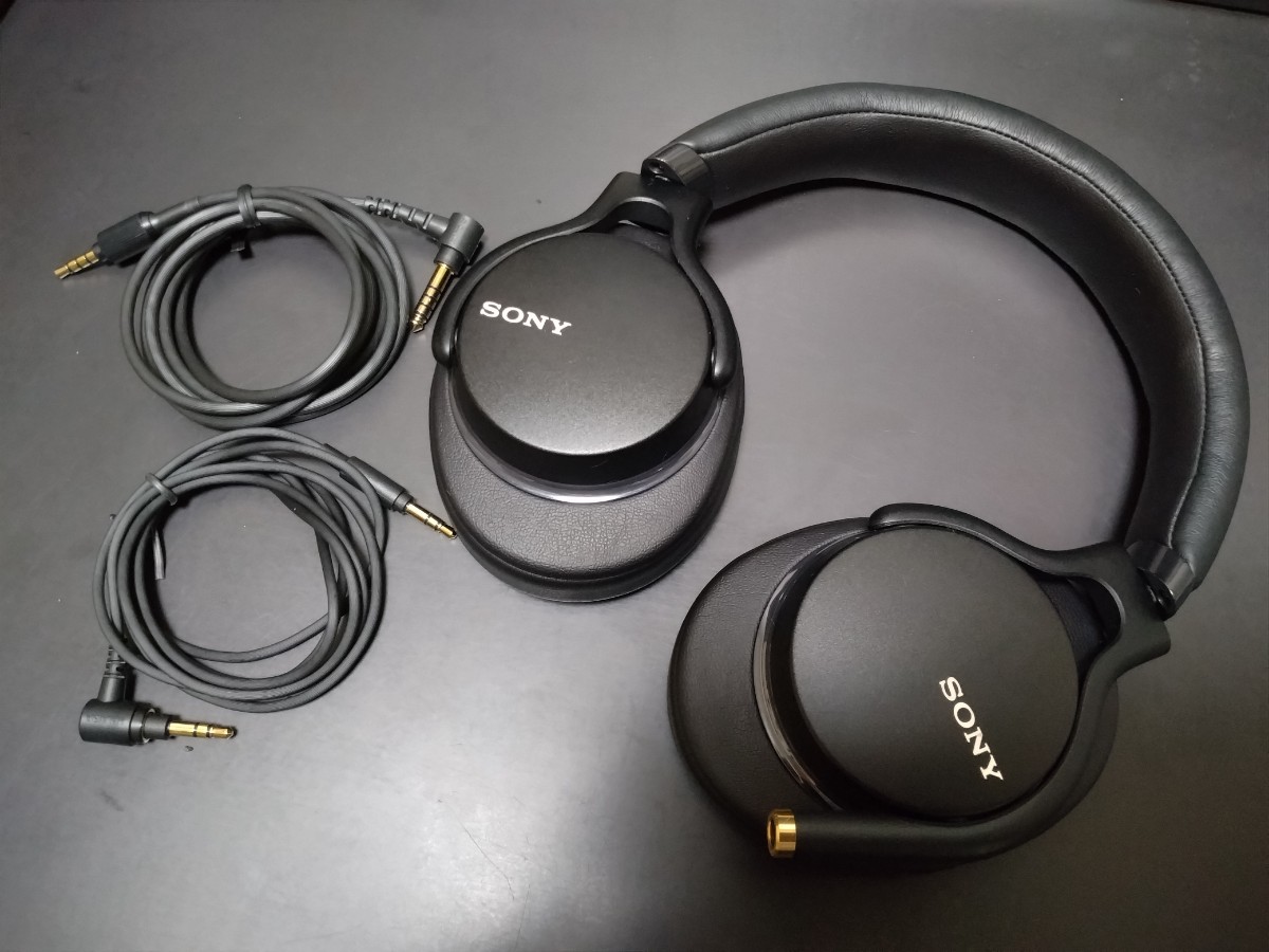 タイムセール！ SONY ハイレゾ対応ヘッドフォン MDR-1AM2 ブラック 中古動作品_画像1